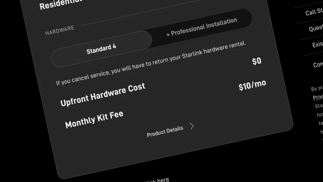 Another Price Hike: Starlink Adds $10 'Monthly Kit Fee' for New Users