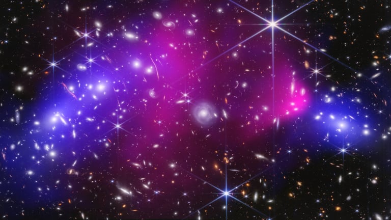 James Webb and Chandra Unveil Bullet Cluster's Chaotic Collision History